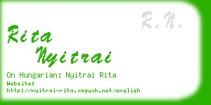 rita nyitrai business card